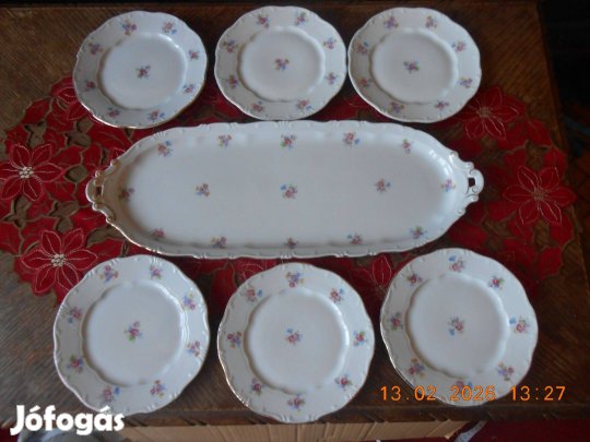 Zsolnay antik szendvicses készlet