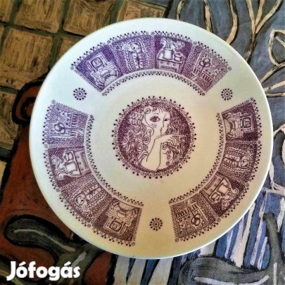 Zsolnay dísztál Szász Endre ihlette, Tari József rajzaival