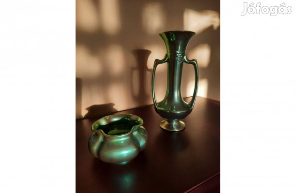 Zsolnay eozin kupa váza 28 cm hibátlan