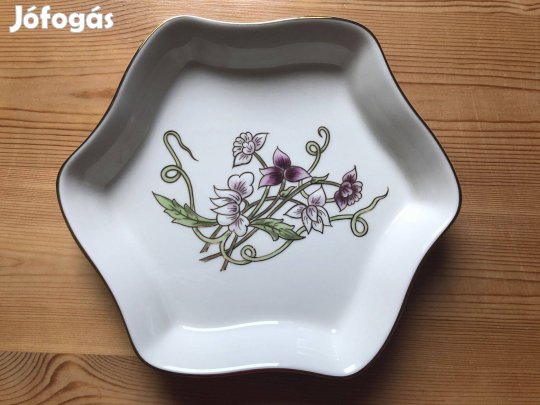 Zsolnay hatszögű kínálótál