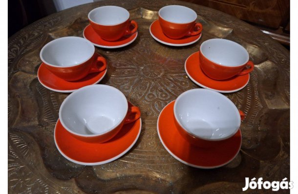 Zsolnay hibátlan 6 részes kávéskészlet