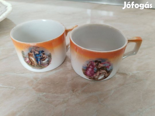 Zsolnay kispohár 2 db Régi jelzett db-ok