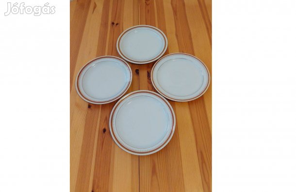 Zsolnay kistányér, arany széllel 4 db