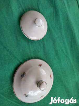 Zsolnay manófüles porcelán kávés ill teás kiöntő tető