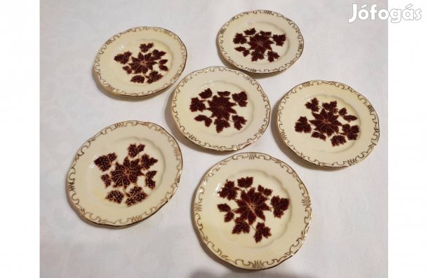 Zsolnay mini tányérok szőlő mintával