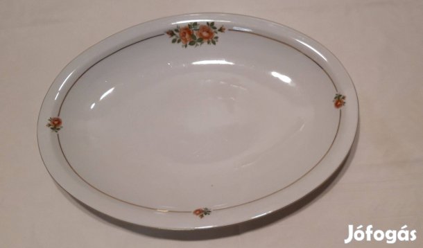 Zsolnay ovális rózsa mintás tál eladó