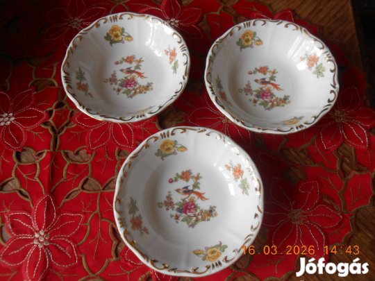 Zsolnay paradicsom madaras kompótos tálka