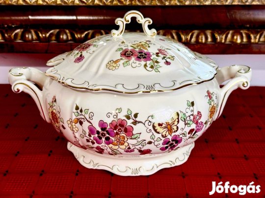 Zsolnay pillangó mintás keveses tál