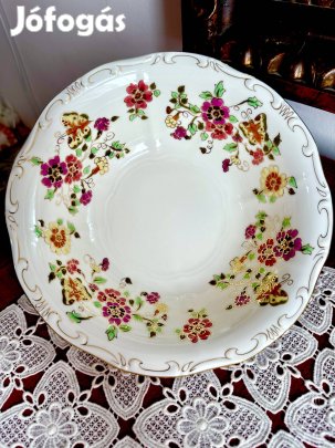 Zsolnay pillangó mintás köretes tál