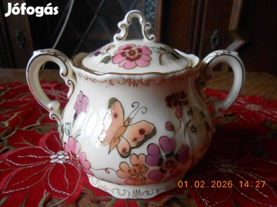 Zsolnay pillangós cukortartó