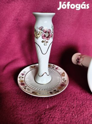 Zsolnay pillangós gyertyatartó pár