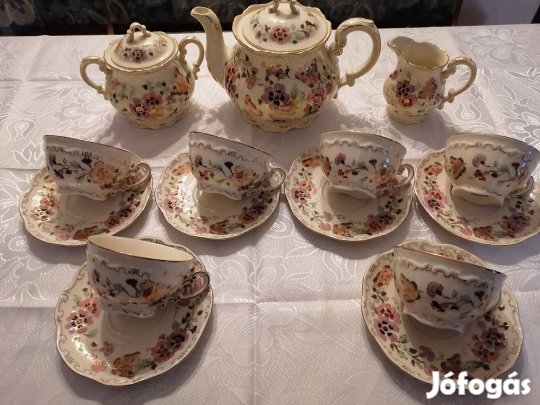 Zsolnay pillangós teáskészlet