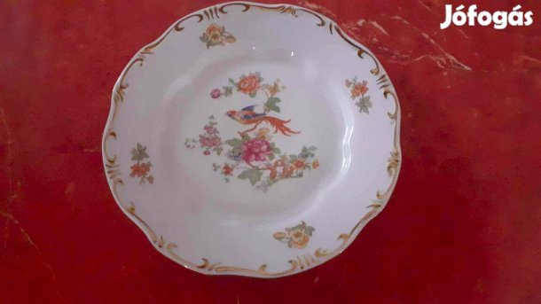 Zsolnay poprcelán Paradicsom madaras egyedi mintázatú jelzett mélytá
