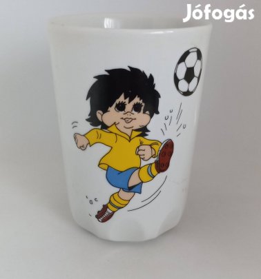 Zsolnay porcelán Focis Pohár Bögre Espana 82(sárga pólós)!