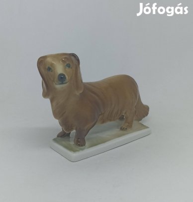 Zsolnay porcelán Tacskó kutya!
