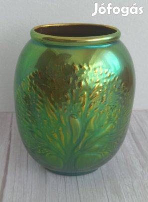 Zsolnay porcelán eozin fás váza "Ritka"!