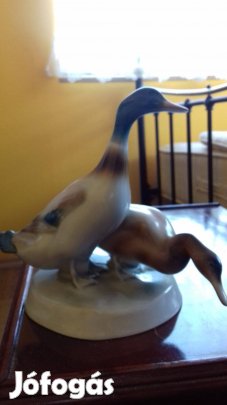Zsolnay porcelán figura nipp libák hibátlan 17cm hibátlan