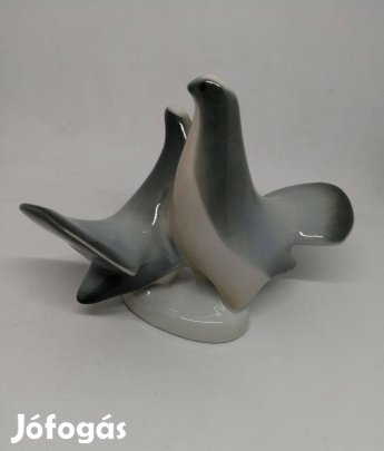 Zsolnay porcelán galambpár!