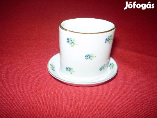 Zsolnay porcelán kék virág mintával