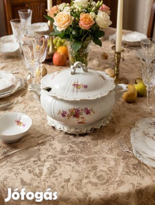 Zsolnay porcelán leveses tál 