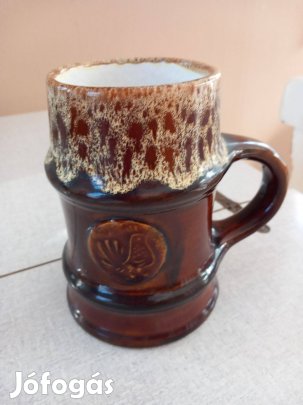 Zsolnay porcelán sörös korsó Fürtös György terve hibátlan