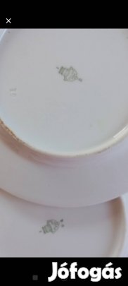 Zsolnay porcelán süteményes készlet 