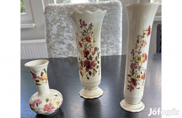 Zsolnay porcelán vázák ( 3db egyben)