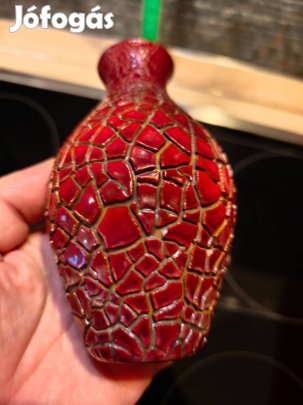 Zsolnay repesztett eozin mázas váza - sérült