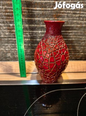 Zsolnay repesztett eozin mázas váza - sérült