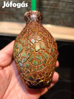 Zsolnay repesztett eozin mázas váza - sérült