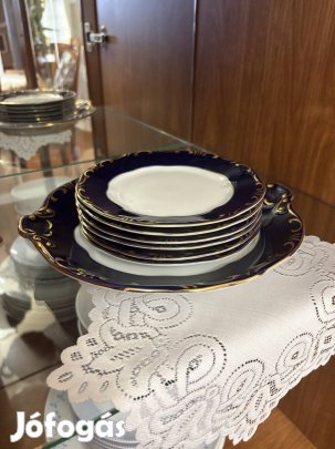 Zsolnay süteményes készlet 