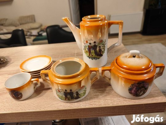 Zsolnay teás készlet elemei japán és egyházi mintások-egyenként