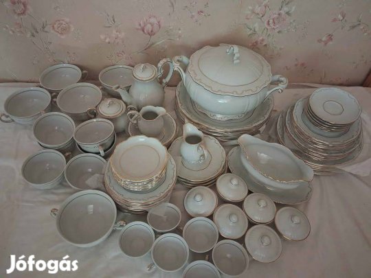 Zsolnay tollazott porcelán készlet