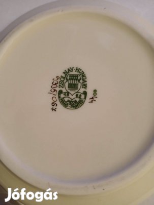 Zsolnay virág mintás kis porcelán tálka aranyozott