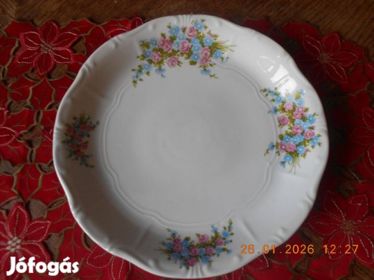 Zsolnay virágcsokor mintás süteményes kínáló tál