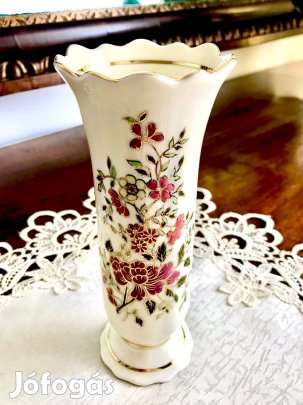 Zsolnay virágmintás fodros szélű váza