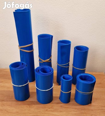 Zsugorcső. hőre zsugorodó cső 85 - 260mm akkupackhoz, kék színben