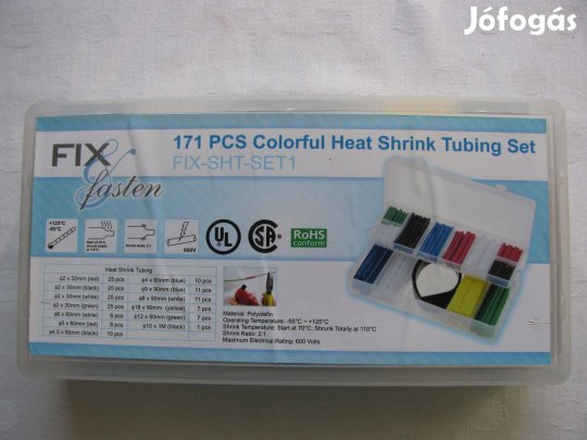 Zsugorcső készlet , 171 db