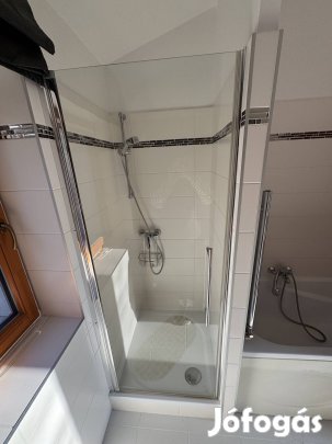 Zuhany ajtó, zuhany tálcával és csapteleppel