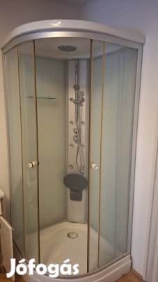 Zuhanykabin 90x90 , 3 állású zuhany, ülőkével, teljesen zárt  