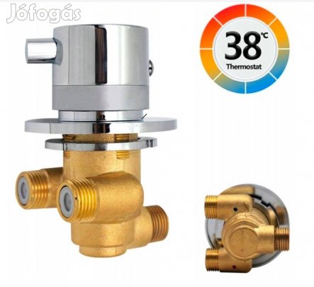 Zuhanykabin, fürdőkád termosztát-hőfokbeállító