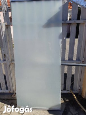 Zuhanykabin ajtó 194x84cm széles zuhanyfal edzett üveg használt