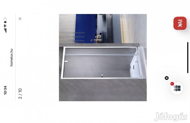 Zuhanykabin ajtóval állítható 76-92cm