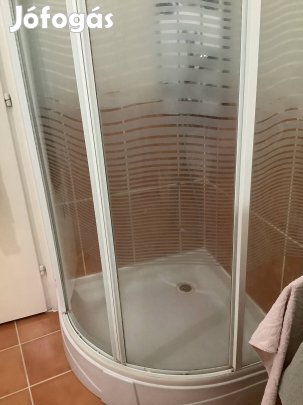 Zuhanykabin tálcával 80 x 80 cm eladó