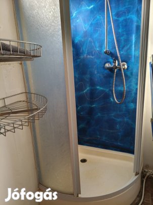 Zuhanykabin tálcával 80x80 cm