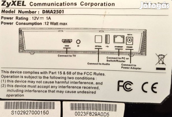 Zyxel DMA2501 Full HD Médialejátszó