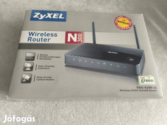 Zyxel NBG-419N v2 Wireless N300 router - Dobozában!