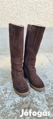 (37) - Sötétbarna msz Bama Lams birka irha női velúr bőrcsizma