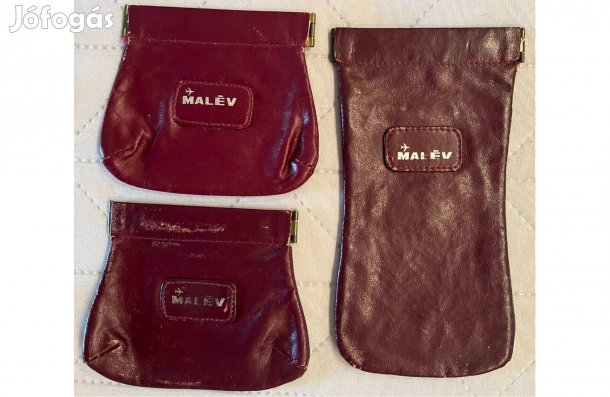 (3 db) retro MALÉV tartó, kistáska, pénztárca