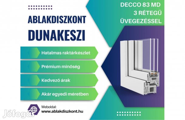 Decco 90x150 buk ny l m anyag ablak 3 r teg vegez ssel